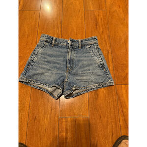 Women's Alexander Wang Blue Denim High Rise Jean Shorts Size 24